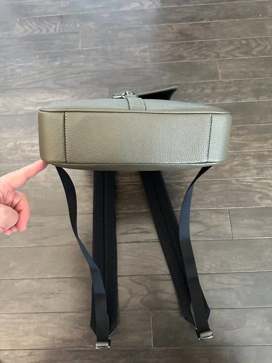 Coach Olive Green Blaine Pebble Leather Backpack *NWOT* - Picture 15 of 15